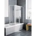 Produktbild: Kermi VARIO 2000 Faltwand 3-flügelig für Badewanne V2 FW3 1400 BV: 1401-1417 Silber Mattglanz Kerolan Perl