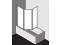 Produktbild: Kermi Vario 2000 Faltwand 3-tlg. V2FW30501412K 140,1-141,7x140cm, silber mattglanz, Kerolan Perl
