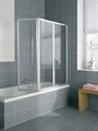 Produktbild: Kermi Vario 2000 Badewannenfaltwand silber matt; Kunstglas Perl; 140