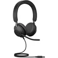 Produktbild: Jabra Evolve2 Stereo MS - Over Ear Headset - kabelgebunden - schwarz
