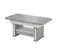 Produktbild: designimpex Couchtisch Design DA-555 höhenverstellbar ausziehbar 120/160/200 cm, Funktionstisch, Wohnzimmertisch, Tisch, Esstisch, Sofatisch, Schublade
