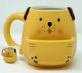 Produktbild: 400ml Kaffeetasse Hund mit Keksfach Trinkbecher Teetasse Tasse Milch Becher