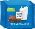 Produktbild: Ritter Sport Edel Vollmilch - Schokolade - 5 Tafeln je 100 Gramm