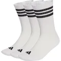 Produktbild: adidas 3 Stripes Crew 3er Pack Socken (Größe 49 , weiss)