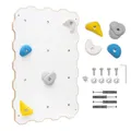 Produktbild: MAMOI® Kletterwand aus Holz für den Innenbereich mit 4 Klettergriffen, weißes Kletterwand-Modul, Indoor-Kletterset für zu Hause, Kletterwand
