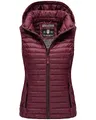 Produktbild: MARIKOO Damen Kapuzenweste für den Übergangs Weste mit Kapuze Steppweste B915 [B915-Hasenp-Wine-Gr.XS]