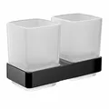 Produktbild: EMCO Loft Doppelglashalter Schwarz Zahnputzbecher Kristallglas 0522513300