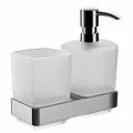 Produktbild: EMCO Loft Glashalter und Flüssigseifenspender Kristallglas satiniert 053100100