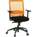 Produktbild: Mid.you Drehstuhl, Orange, Schwarz, Kunststoff, Textil, Drehkreuz, 59x108x44 cm, Wippfunktion, Sitzfläche 360° drehbar, ergonomische Rückenlehne, Arbeitszimmer, Bürostühle, Drehstühle