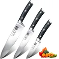 Produktbild: SHAN ZU 3-tlg Messerset Profi Küchenmesser Edelstahl 20cm Chef 15cm Koch OVP