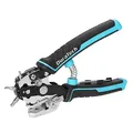 Produktbild: DURATECH Lochzange für Leder Gürtellochzange Multifunktionale Revolverlochzange Ledergürtel Puncher 6 Rund Stanzgrößen mit Hebelübersetzung für Leder, Karten, Kunststoff, Leinwand, Dünnes Eisenblech