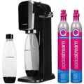 Produktbild: NEU SodaStream Wassersprudler Art Schwarz inkl 2 CO2 Zylinder Flasche Set
