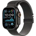 Produktbild: Apple Watch Ultra 2 GPS + Cellular 49mm Black Titanium Case mit Black Titanium Milanese Band - Schwarz