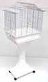 Produktbild: M.O. Vogelkäfig Mega Vogelkäfig Wellensittich Kanarien mit Ständer weiß