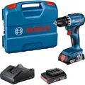 Produktbild: Akku-Bohrschrauber GSR 18V-45 Professional, 18Volt blau/schwarz, 2x Li-Ionen Akku 2,0Ah, in L-Case