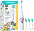 Produktbild: happybrush Eco vibe, Kind, Schallzahnbürste, Sensibel, Super sensitive, 40000 Bewegungen pro Minute, Weiß, Akku
