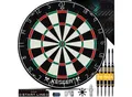 Produktbild: KESSER® Dartscheibe Sisal mit 9 Dartpfeile Professional Dartboard + 21 Pro Flights + Zubehör Steeldart Offizielles Dartscheibe 9 Pfeilen Metallspitze Profi Steeldartscheibe - Dartboard inkl. Montageset