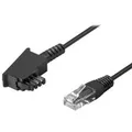 Produktbild: Wentronic Goobay TAE-F Anschlusskabel für DSL / VDSL, Schwarz, 3 m - TAE-F-Stecker auf RJ45-Stecker (8P2C) (51233)