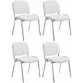 Produktbild: CLP - 4er Set Stühle Ken Chrom Kunstleder weiß