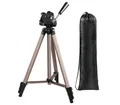 Produktbild: Hama Dreibeinstativ für Foto und Videokameras, 3D 3-Wege Stativkopf, beige Dreibeinstativ (3 fach ausziehbar von 42,5 bis 125 cm, Schnellwechselplatte)