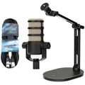 Produktbild: Rode Podmic XLR-Mikrofon + DS-2 Desktop-Stativ + keepdrum XLR Kabel