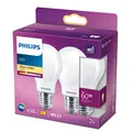 Produktbild: Philips LED Classic E27 Lampe, 60 W, Kolbenform, matt, warmweiß(2Stück)