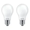 Produktbild: 2 x Philips LED Filament A60 Birnen 7W = 60W E27 opal matt 806lm warmweiß 2700K