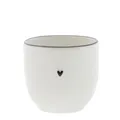 Produktbild: Eierbecher HEART mit kleinem schwarzen Herz H. 6cm D. 5cm Bastion Collections