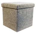Produktbild: ECHTWERK Sitzwürfel StoreCube, Sitzhocker mit Stauraum, Sitzwürfel faltbar, ca. 38x38x38 cm, Strukturstoff, Aufbewahrungsbox