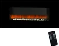 Produktbild: Classic Fire Kaminofen Elektrisch Vancouver – Elektrokamin Heizung 94 x 48 x 12 cm – LED Kamin Flammeneffekt – Elektrischer Kamin mit Thermostat Heizung, Timer, Fernbedienung – 2000W – Schwarz