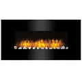 Produktbild: Classic Fire Vancouver Elektrokamin mit Heizung - Elektroheizung 105,5 x 48 x 12 cm - Elektroherd mit LED-Flammen - mit Heizung, Fernbedienung und Timer - 2000 W - Wandmontage - Schwarz