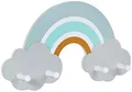 Produktbild: Kindsgut Regenbogen-Garderobe für Babys und Klein-Kinder aus Holz, hochwertige Garderobe mit 4 Haken, schlichtes Design und dezente Farben, für den Flur oder das Kinderzimmer, Finn