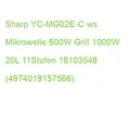 Produktbild: Sharp YC-MG02E-C ws Mikrowelle 800W Grill 1000W 20L 11Stufen 18103548 (497401915