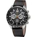 Produktbild: Regent 11110943 Herrenuhr Chronograph mit Lederband - Schwarz