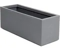 Produktbild: Ondis24 Pflanzkübel Vulkan, 57L Pflanzvolumen, rechteckig, Blumenkasten mit Wasserspeicher, Balkon Terrasse, Blumenkübel (Grau)