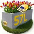 Produktbild: Pflanzkübel rechteckig Vulkan Blumenkasten mit Wasserspeicher Balkon Blumenkübel