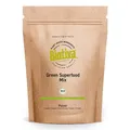Produktbild: Green Superfood Mix Pulver Bio 400g - Gerstengras Weizengras Spirulina Chlorella Moringa Löwenzahnwurzel Brennnessel Kelp & Matcha - Mix aus 9 Superfoods - Biotiva
