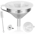 Produktbild: 5 Zoll Trichter aus Edelstahl und 200 Mesh Filter Jam Straining Set Sieb für ...