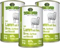 Produktbild: 3 x 410 g - Schecker Hundemenü Nassfutter - Lamm mit Reis, Birne, Aprikose und Olivenöl