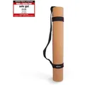 Produktbild: Yogamatte Pro aus Kork, extra lang und breit, 200 x 66 cm, inkl. Tragegurt und Yogatasche - Naturbelassen