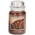 Produktbild: Village Candle Bohnenkaffee große Duftkerze im Glas, 737 g, braun, 9.7 x 9.5 cm