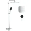 Produktbild: Grohe Vitalio Comfort Duschset Wandmontage mit Thermostat mit Kopfbrause StarLight Chrom 26696001