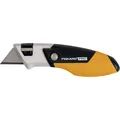 Produktbild: Fiskars Pro Kompaktes Universal-Klappmesser, Länge 12 cm, Rostfreier Stahl/Kunststoff, Schwarz/Orang (Cutter) (FS1062939)