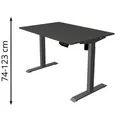 Produktbild: Kerkmann Schreibtisch Move 1, anthrazit / anthrazit, elektrisch höhenverstellbar, 120 x 74-123 x 80cm