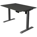 Produktbild: Kerkmann Move 1 elektrisch höhenverstellbarer Schreibtisch anthrazit rechteckig, T-Fuß-Gestell grau 120,0 x 80,0 cm
