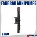 Produktbild: CRIVIT Fahrrad Minipumpe mit Manometer bis 8 bar Alu inkl. Halterung
