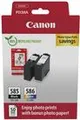 Produktbild: Canon PG-585/CL-586 Photo Value Pack - 2er-Pack - Schwarz, Farbe (Cyan, Magenta, Gelb) - Hängebox - Tintenpatrone / Papierkit - für PIXMA TS7650i, TS7750i (6205C004)