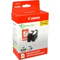 Produktbild: 2 Canon Tinten 6205C004 585 + CL-586 Doppelpack KCMY + 50 Bl. Fotopapier