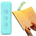 Produktbild: Glocusent Leselampe Buch Klemme, Augenschonende Bücher Leselampe mit 3 Farben & 5 dimmbaren Helligkeiten, Wiederaufladbar Buchlampe, Buch Leselicht perfekt für Kinder (Blau-Pro Max)