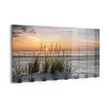 Produktbild: DEQORI Kleiderhaken Glas 60x30 cm 'Sonnenuntergang am Strand' Wand Garderobe